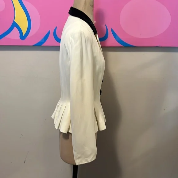 Moschino Cheap & Chic Ivory Peplum Jacket - Picture 4 of 15